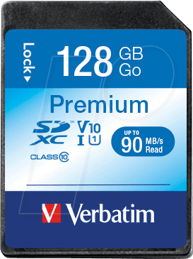 VERBATIM 44025 - SDXC-Speicherkarte 128GB, Verbatim Class 10 - U1