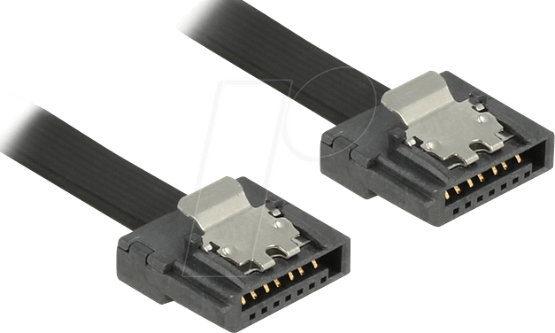 DELOCK 83840 - Kabel SATA FLEXI 6 Gb/s 30 cm schwarz Metall