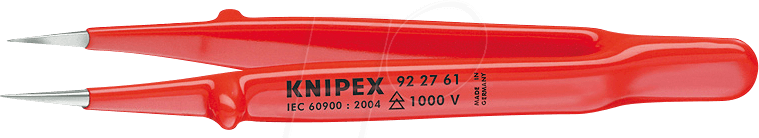 Thumbnail - KN 92 27 61 - Pinzette, gerade, spitz, 130 mm, isoliert