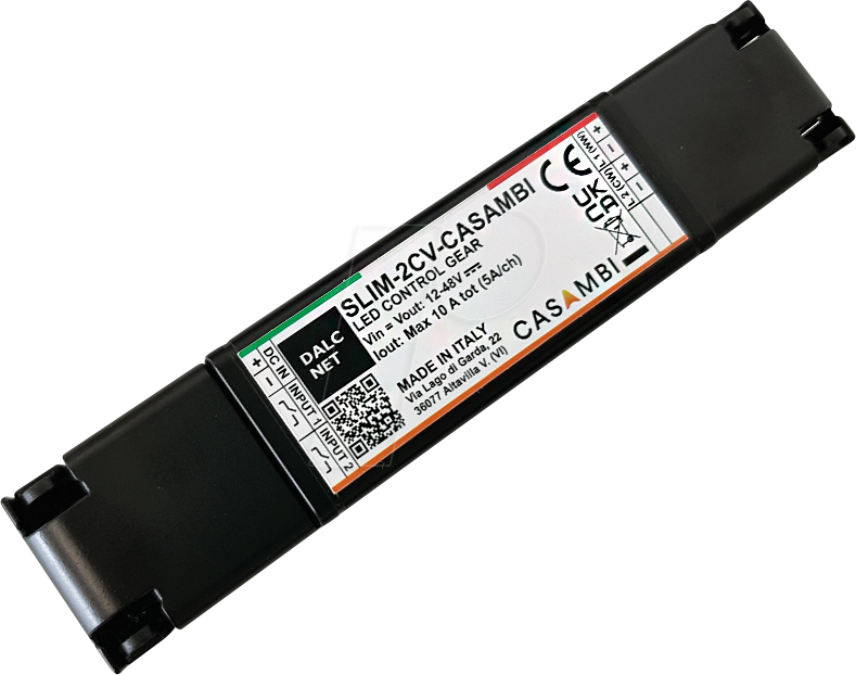 SLIM-2CV-CASAMBI - LED-Dimmer, PWM, 12 V - 48 V, 5 A CV, Casambi, 2 Ausgänge
