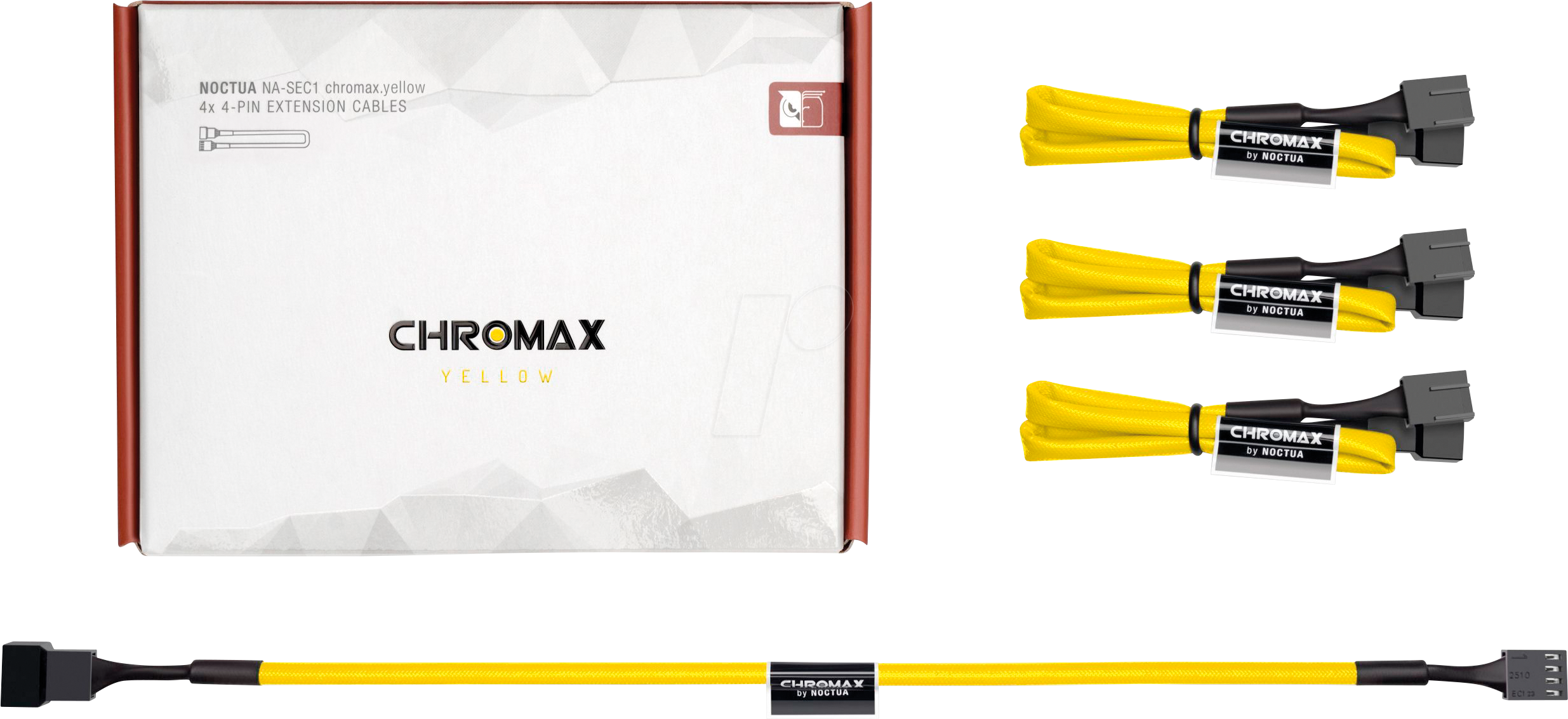 NO NA-SEC1 GE - NOCTUA 4x 30 cm 4-Pin Lüfteranschlusskabel, gelb
