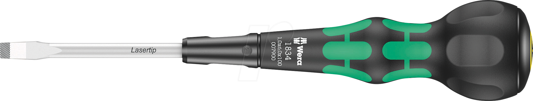 WERA 05007900001 - Ball-Grip Schlitz Schraubendreher 1.0x6.0x100