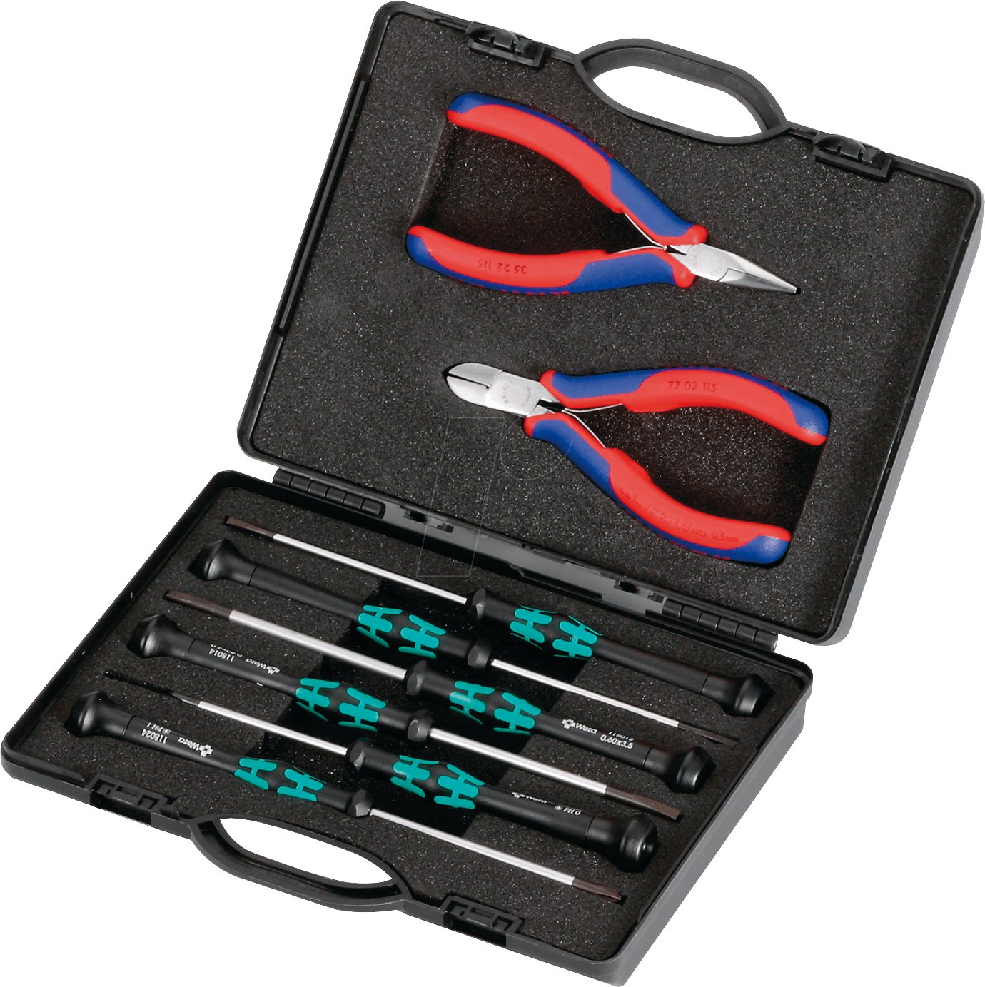 Thumbnail - KN 00 20 18 - Werkzeugsatz, Zangen, Schraubendreher, Elektroniker, 6-teilig