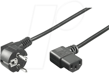 NKSK 200 SW GEW - Netzkabel, Schutzkontaktstecker gew, 2 m, schw, C13 gew