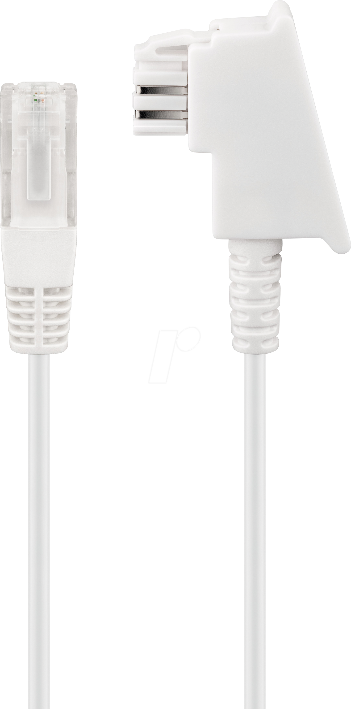 Thumbnail - GOOBAY 60666 - DSL- / VDSL Telefonkabel, TAE-F Stecker > RJ45 Stecker, weiß, 2,