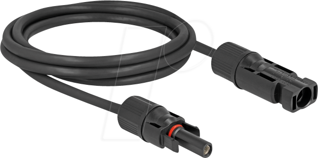 DELOCK 88236 - DL4 Solar Kabel - Stecker/Buchse, Ø 5 mm, 2 m, schwarz