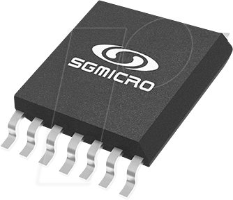 SGM724XS14/TR - 4-fach Rail-to-Rail-CMOS-OP, 2,1 - 5,5 V, 11 MHz, 8,5 V/µs, SO-1
