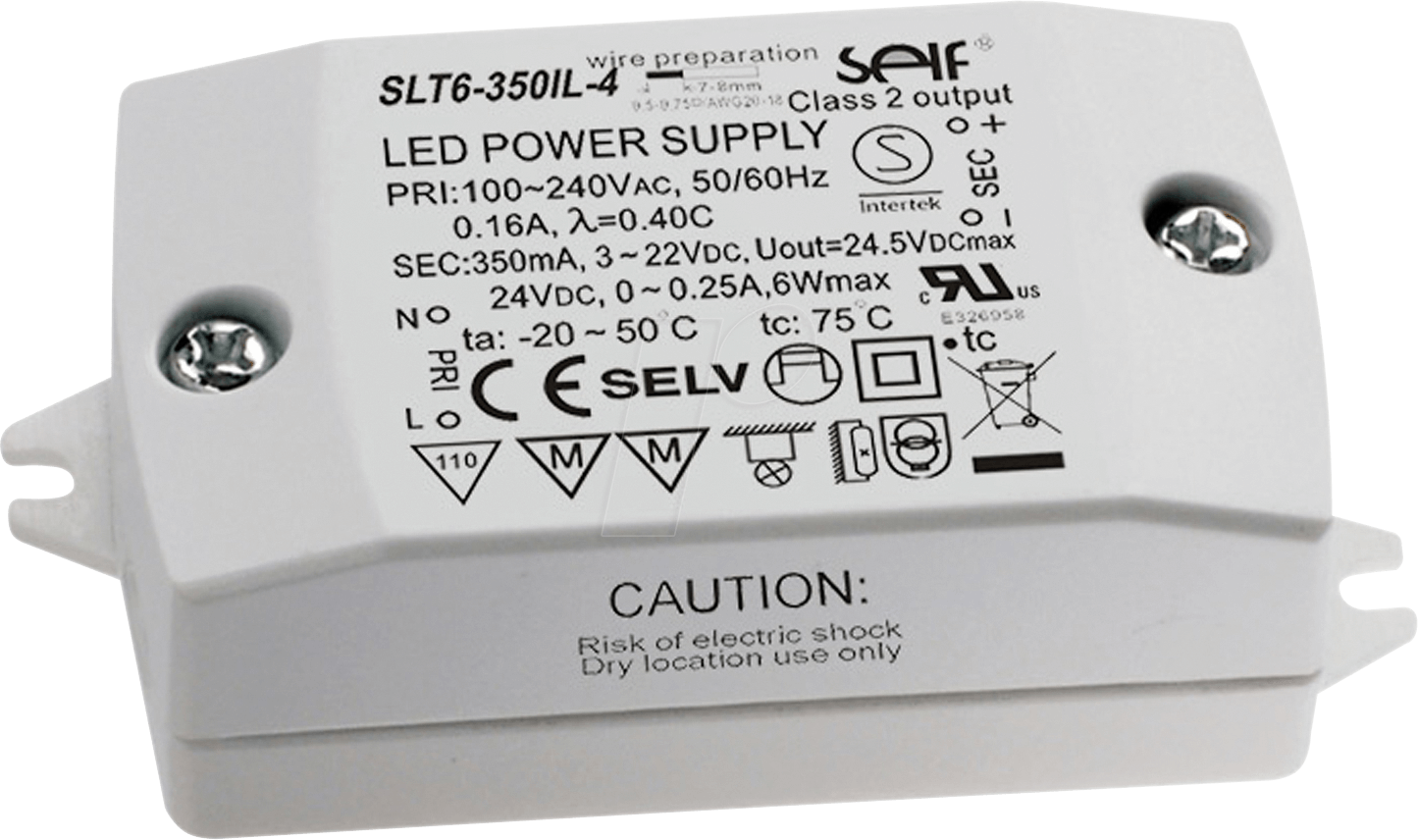 SLT6-700IL-4 - LED-Trafo, 6 W, 3-8,4 V DC, 700 mA