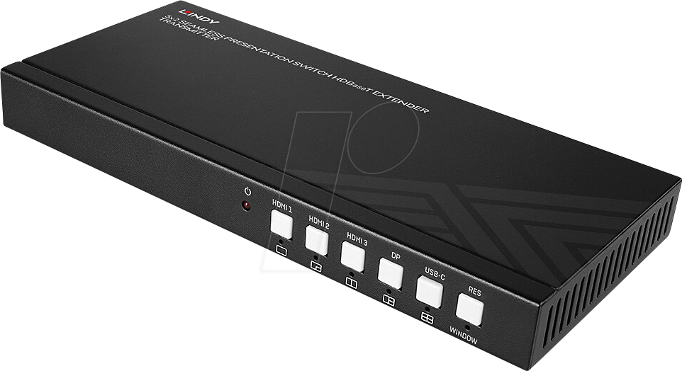 LINDY 38338 - HDBaseT Switch Extender, 5 Port, 4K 60 Hz, Cat.6, 70 m