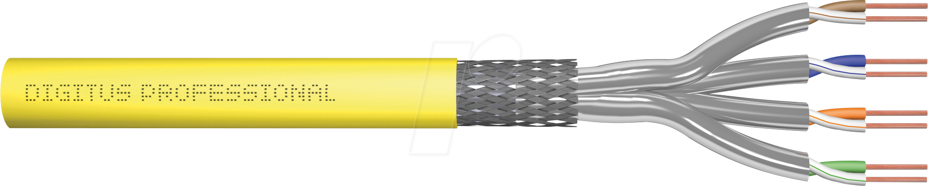 DIGITUS 1743AVH1 - Verlegekabel Cat.7A, S/FTP, 1500 MHz, gelb, 100 m