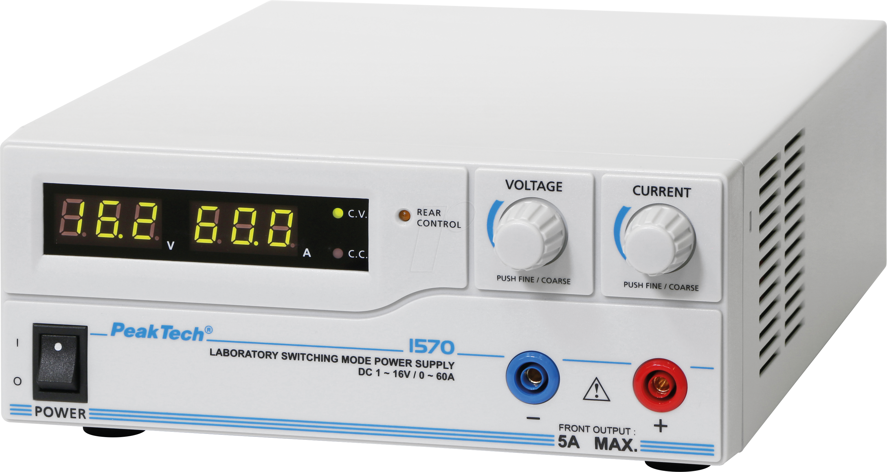 PEAKTECH 1570 - Labornetzgerät, 1 - 16 V, 0 - 60 A, stabilisiert, programmierbar