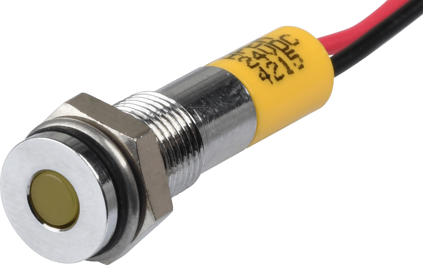 APM Q6F3C Y24E - LED-Signalleuchte, gelb, 24 V, Ø 6 mm, bündig, bedrahtet