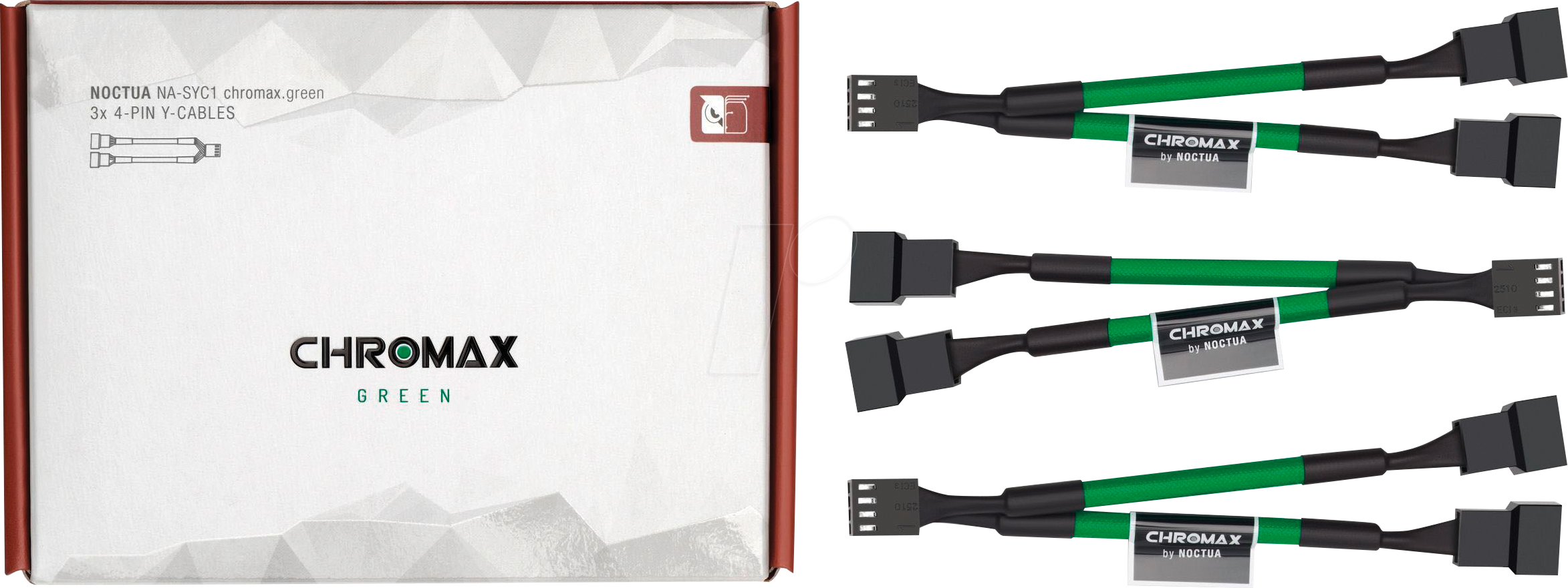 NO NA-SYC1 GN - NOCTUA 3x30 cm 4-Pin Y-Lüfteranschlusskabel, grün