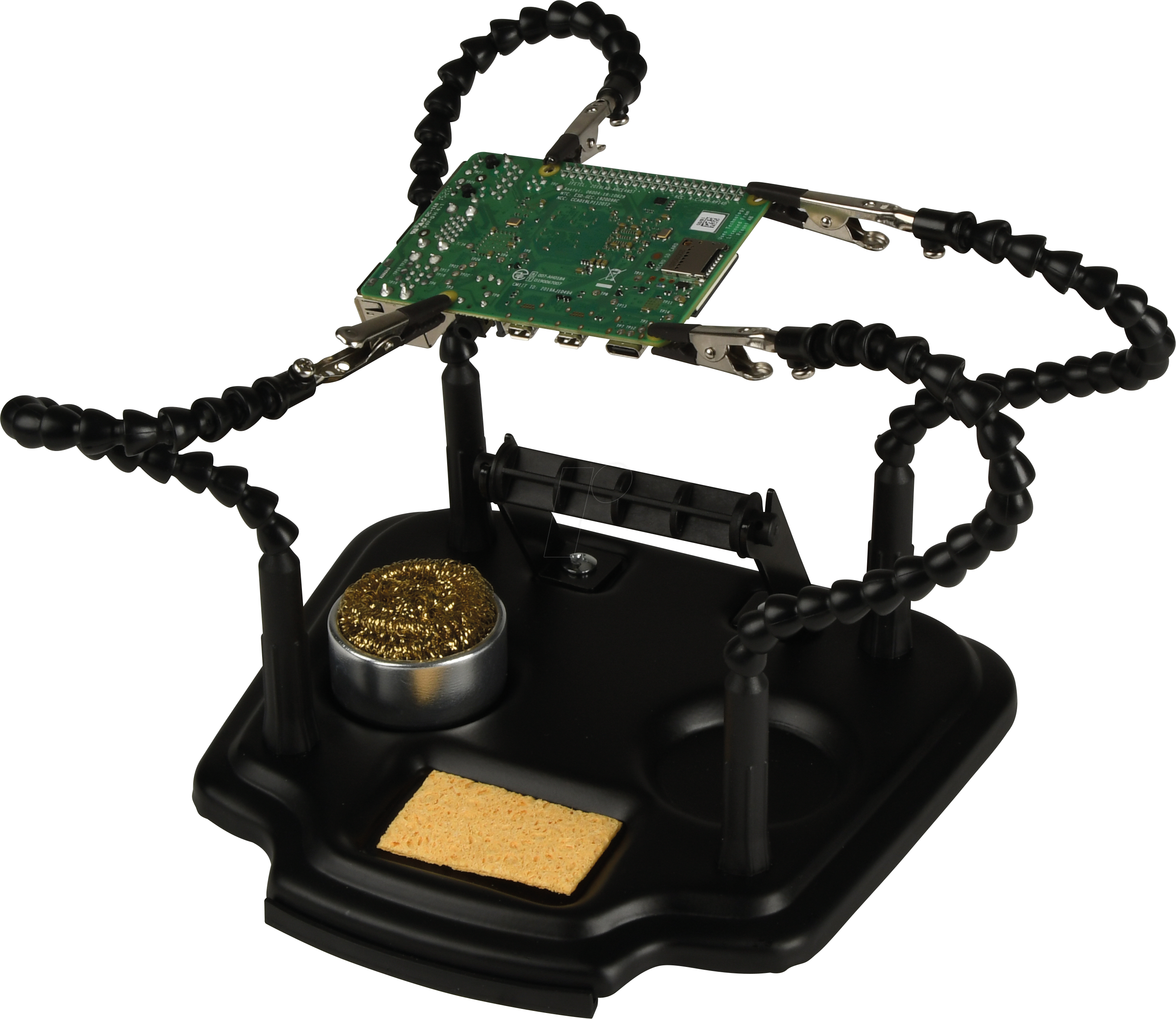 HALTER ZD-11M-1 - Platinenhalter, mit 4 flexiblen Armen, Schwamm und Trockenreinig