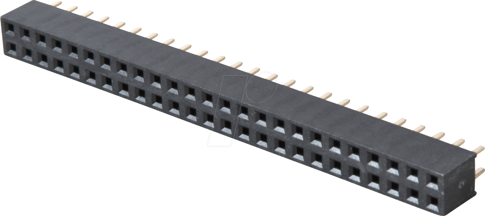 BL 2X25G 2,54 - 2x25pol. Buchsenleiste, gerade, RM 2,54