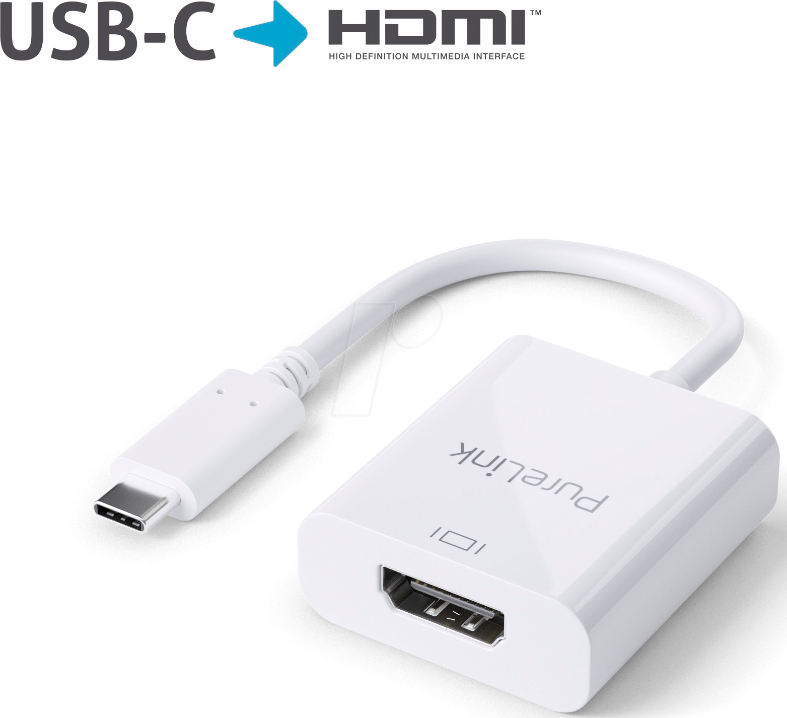 PURE IS180 - USB-C auf HDMI Adapter - 4K60 - iSerie 0,10m