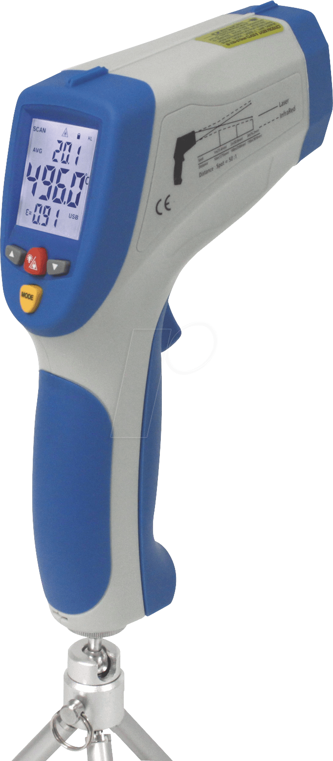Thumbnail - PEAKTECH 4960 - Infrarot-Thermometer mit Laserpointer, -50 bis +1200°C