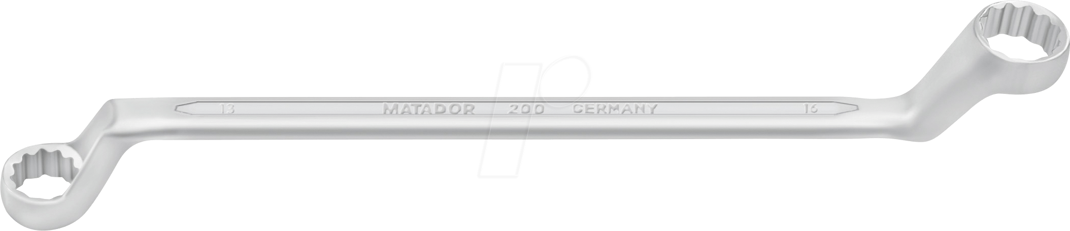 MAT 0200 9080 - Ringschlüsselsatz, SW 6-22, 8-teilig, DIN 838, tief gekröpft