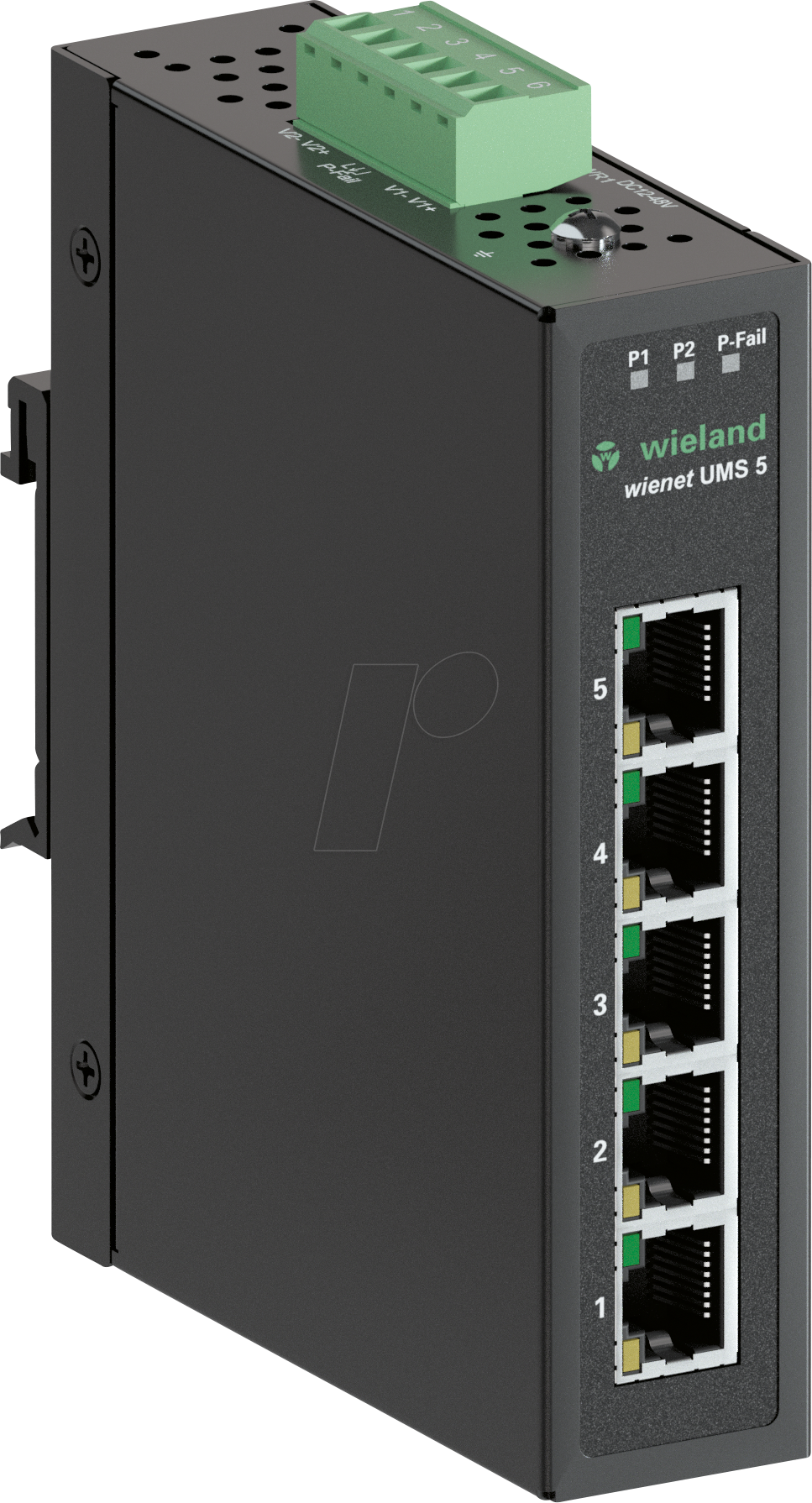 WIENET UMS 5-W - Switch, 5-Port, Fast Ethernet, Hutschiene