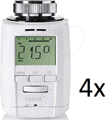 ET COMET PLUS 4 - Heizkörperthermostat Comet Plus, elektronisch, 4 Stück