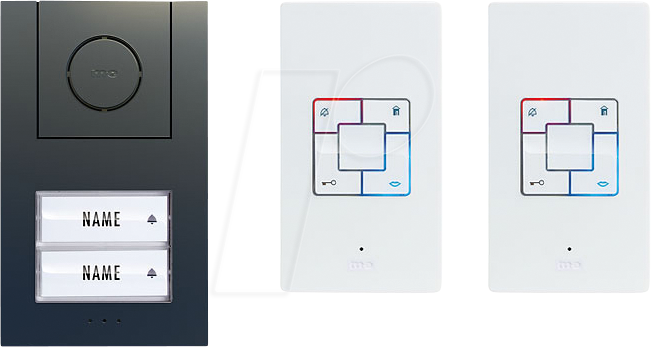 ME AD ALU 4020 A - Audio-Türsprechanlage Set, 2-Familienhaus, anthrazit