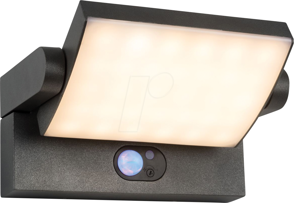 HEIT VO-501441 - LED Solar-Wandleuchte ARONA, 3,5 W, 300 lm, 3000 K, anthrazit, I