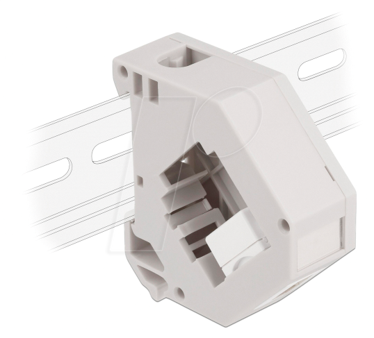 DELOCK 87163 - Keystone USB 2.0 Typ-A Buchse > Buchse, mit Hutschienenadapter