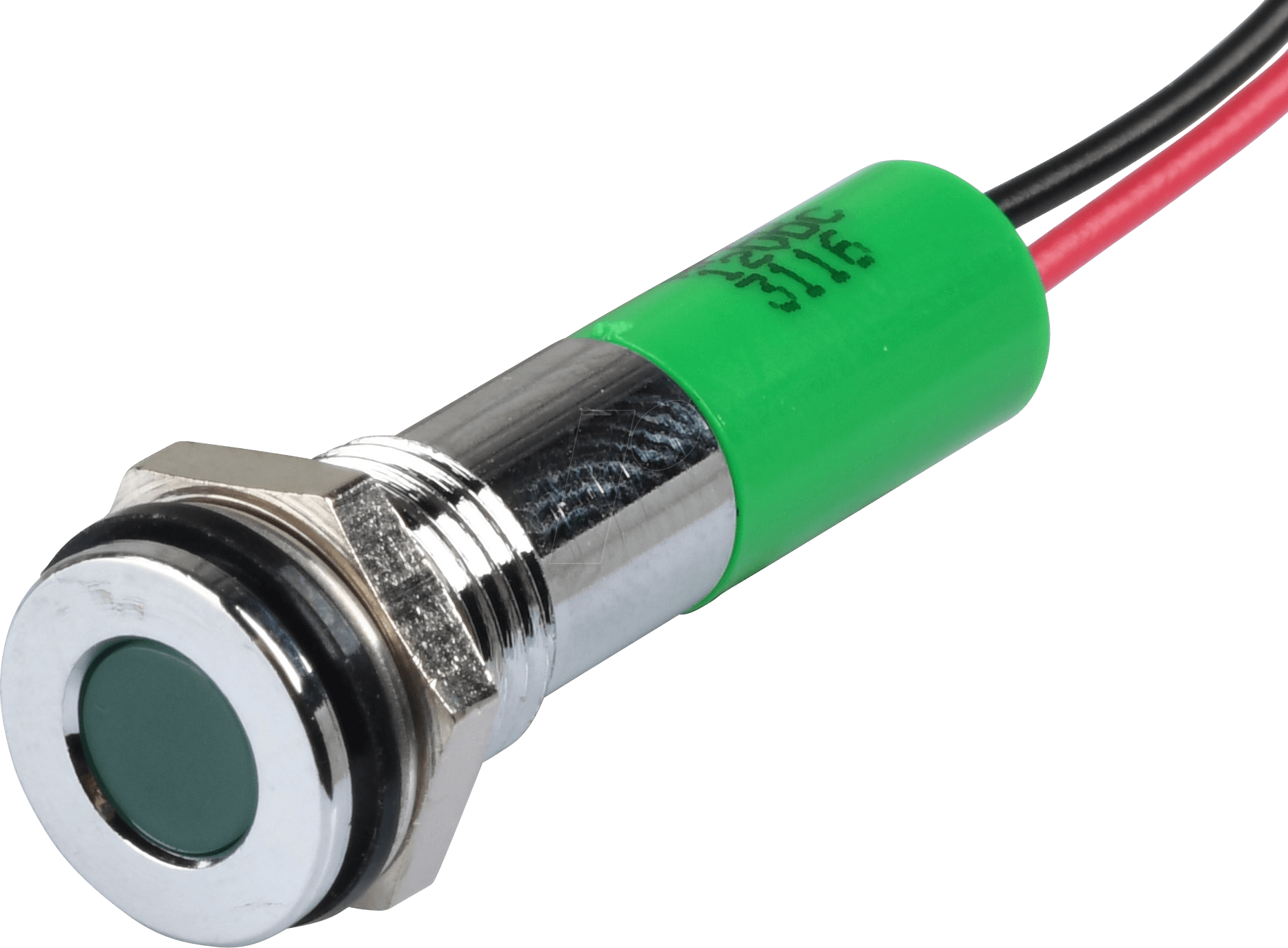 Thumbnail - APM Q8F3C G12E - LED-Signalleuchte, grün, 12 V, Ø 8 mm, bündig, bedrahtet