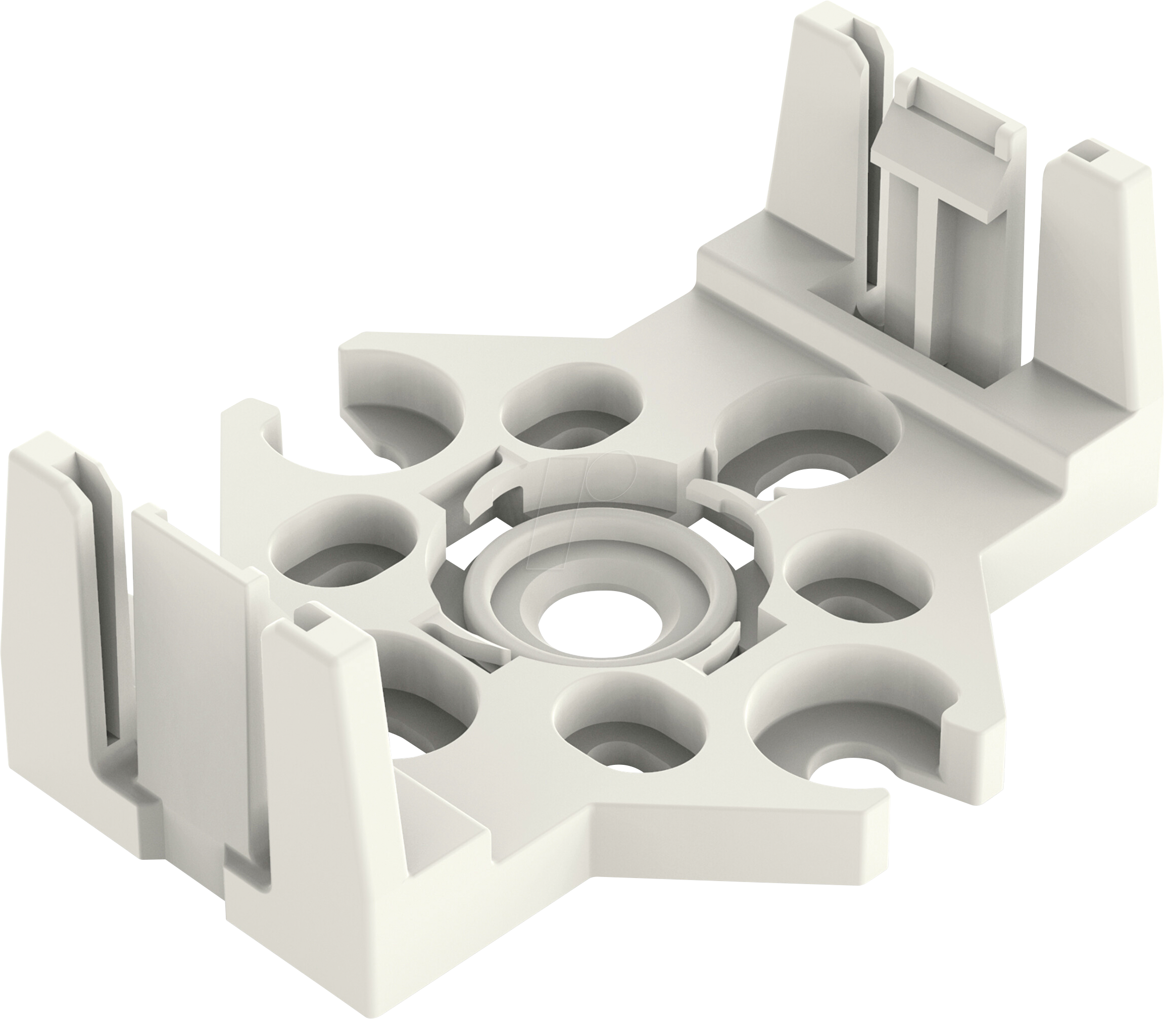 WAGO 770-675 - Montageplatte, 5-polig, für Verteiler, Kunststoff, weiß