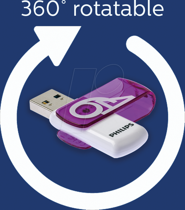 PHI FM64FD05D - USB-Stick, USB 2.0, 64 GB, Vivid Edition Magic Purple 2-pack