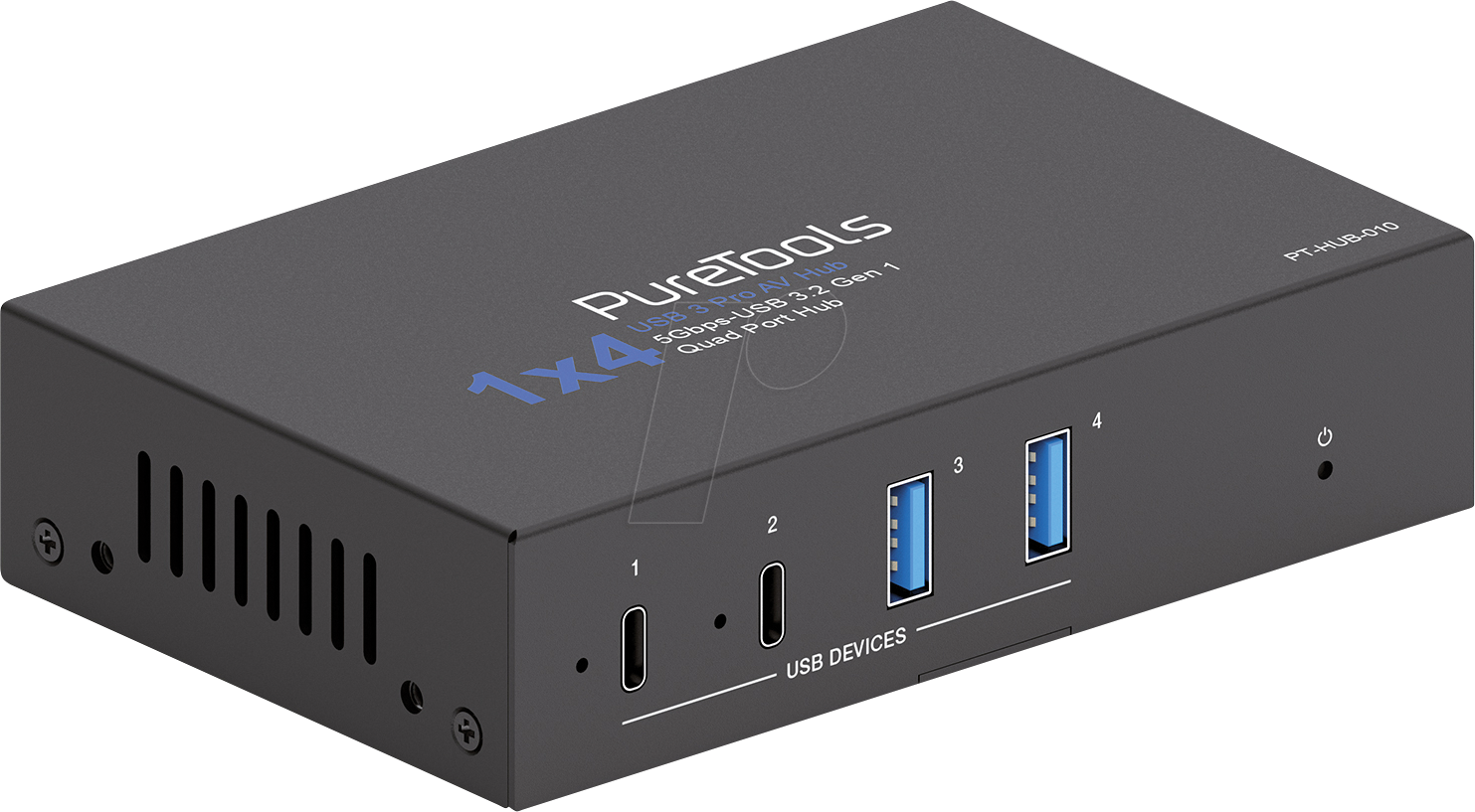 PURE PT-HUB-010 - USB 5 Gb/s, 4-Port Industrie Hub, 2xA, 2x C