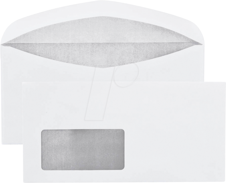 UMS 3541-1000 - Briefumschlag mit Fenster, DIN Lang+, nassklebend