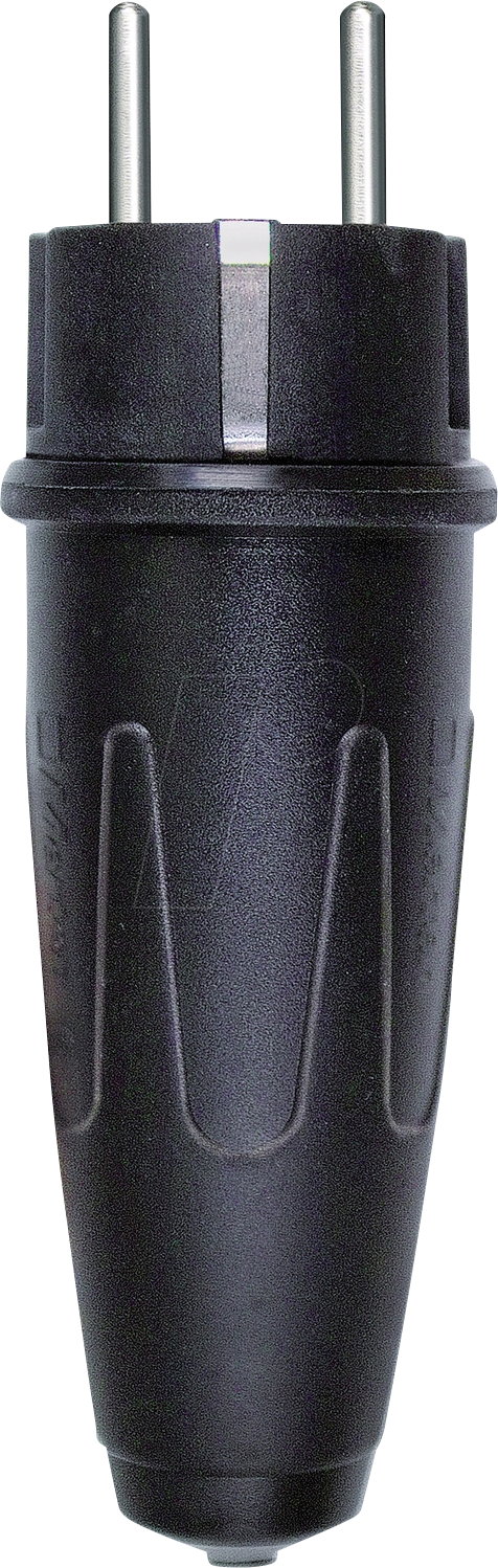 ME 123551 - Merten Schwerer Vollgummistecker, schwarz, IP44