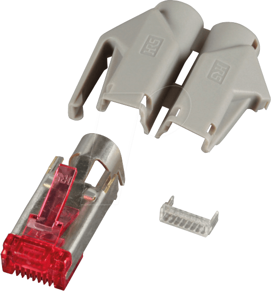 HIROSE CAT6 GR - RJ45 Hirose Stecker Cat.6, TM21, grau
