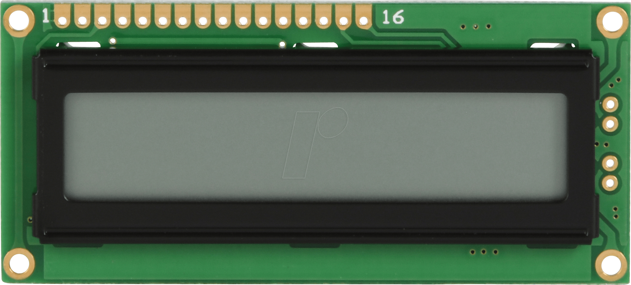 LCD-PM 1X16-6 C - LCD-Modul, 1x16, H:6,0mm, sw/gr