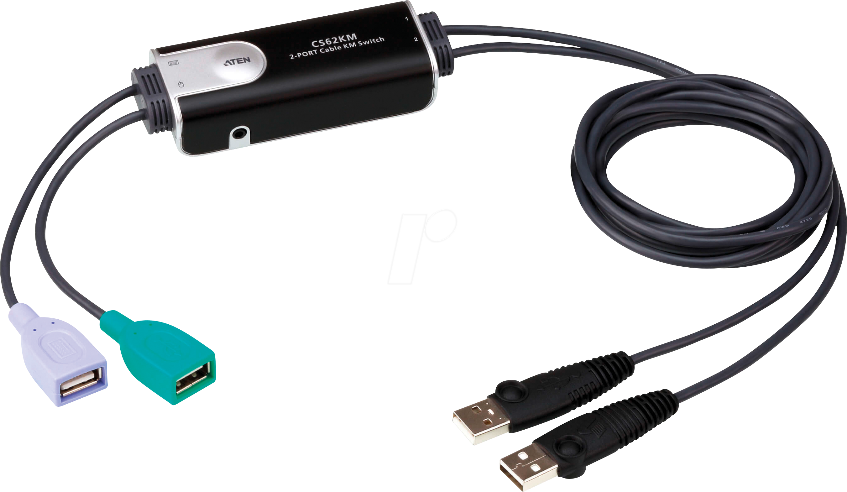 Thumbnail - ATEN CS62KM - 2-Port KVM Switch, USB