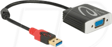 DELOCK 62738 - Adapterkabel USB 3.0 Stecker > VGA Buchse schwarz