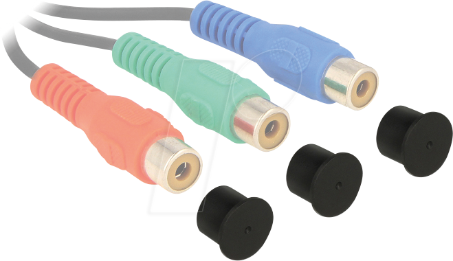 DELOCK 60168 - Staubschutz, Cinch Buchse, 10 Stück, schwarz