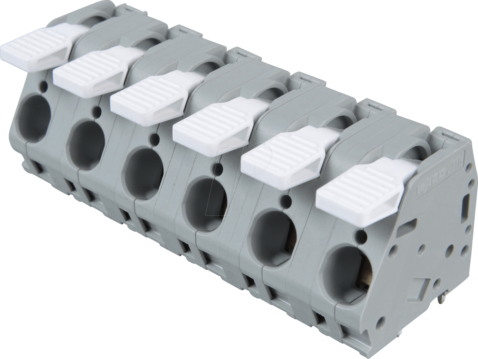 WAGO 2716-206 - Hochstrom-Klemmleiste, RM 15,0 mm, 76A, 6-pol