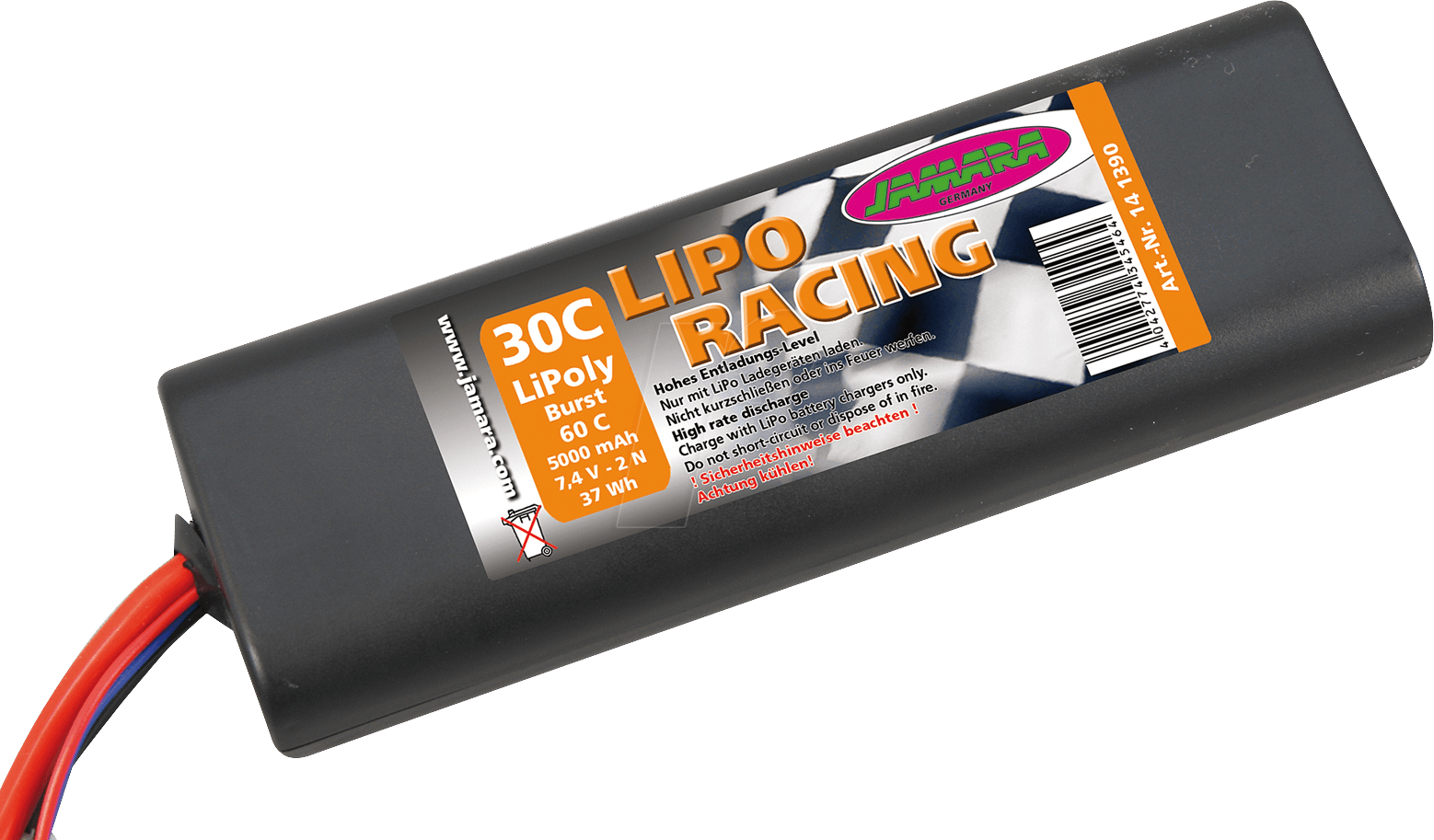 JM LR 7,4 5000 - Akku-Pack, Li-Polymer, 7,4 V, 5000 mAh, 25/50 C