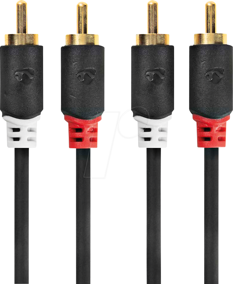 N CABW24200AT05 - Cinch Kabel, 2x Cinch Stecker auf 2x Cinch Stecker, 0,5 m