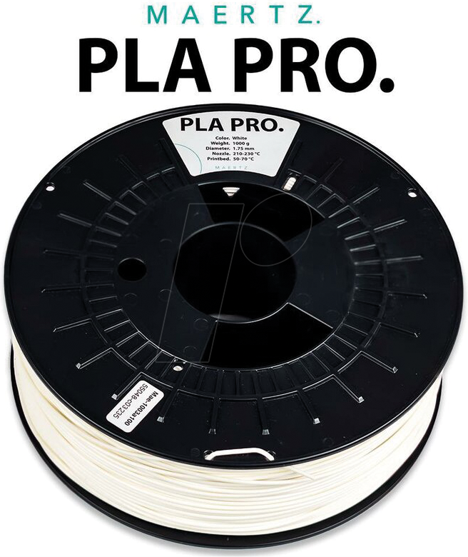 PMMA-1009-002 - Filament, PLA Pro Weiß 1,75 mm, 1 kg