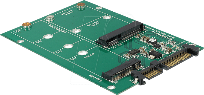 DELOCK 62670 - Konverter SATA 22 Pin > 1 x M.2 NGFF + 1 x mSATA