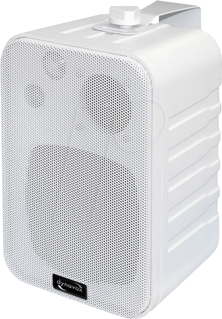 DYNAVOX 202996 - Mini-Box 3-Wege mit Halterung, weiß, Paar