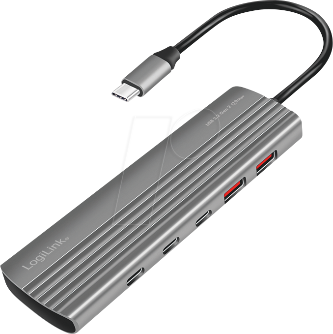 LOGILINK UA0415 - USB 3.1 Hub, 10 Port, 2x A, 8x C, PD 100 W