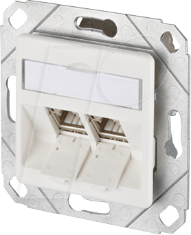 BTR 130B12D21102 - CAT.6A modul 2 Port 270°M UPk reinweiß