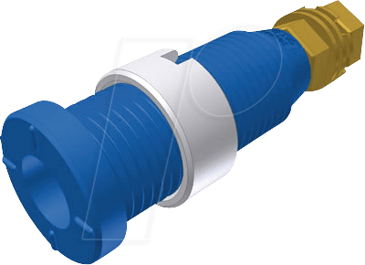 MSEB 2600G-M3 BL - Einbaubuchse, 2 mm, blau, gesichert