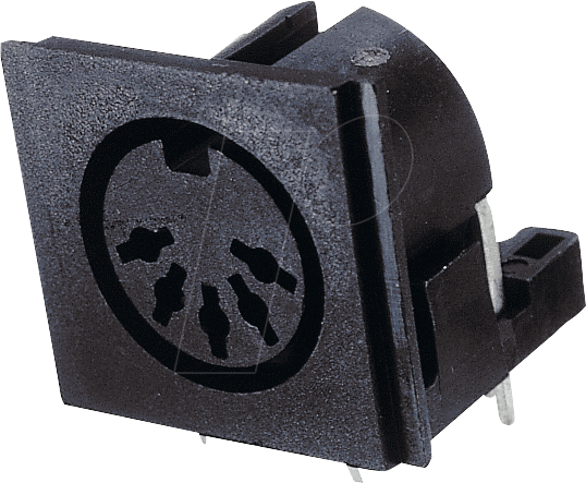 MABP 5S - DIN-Buchse, 5-polig, halbrund, Printausführung