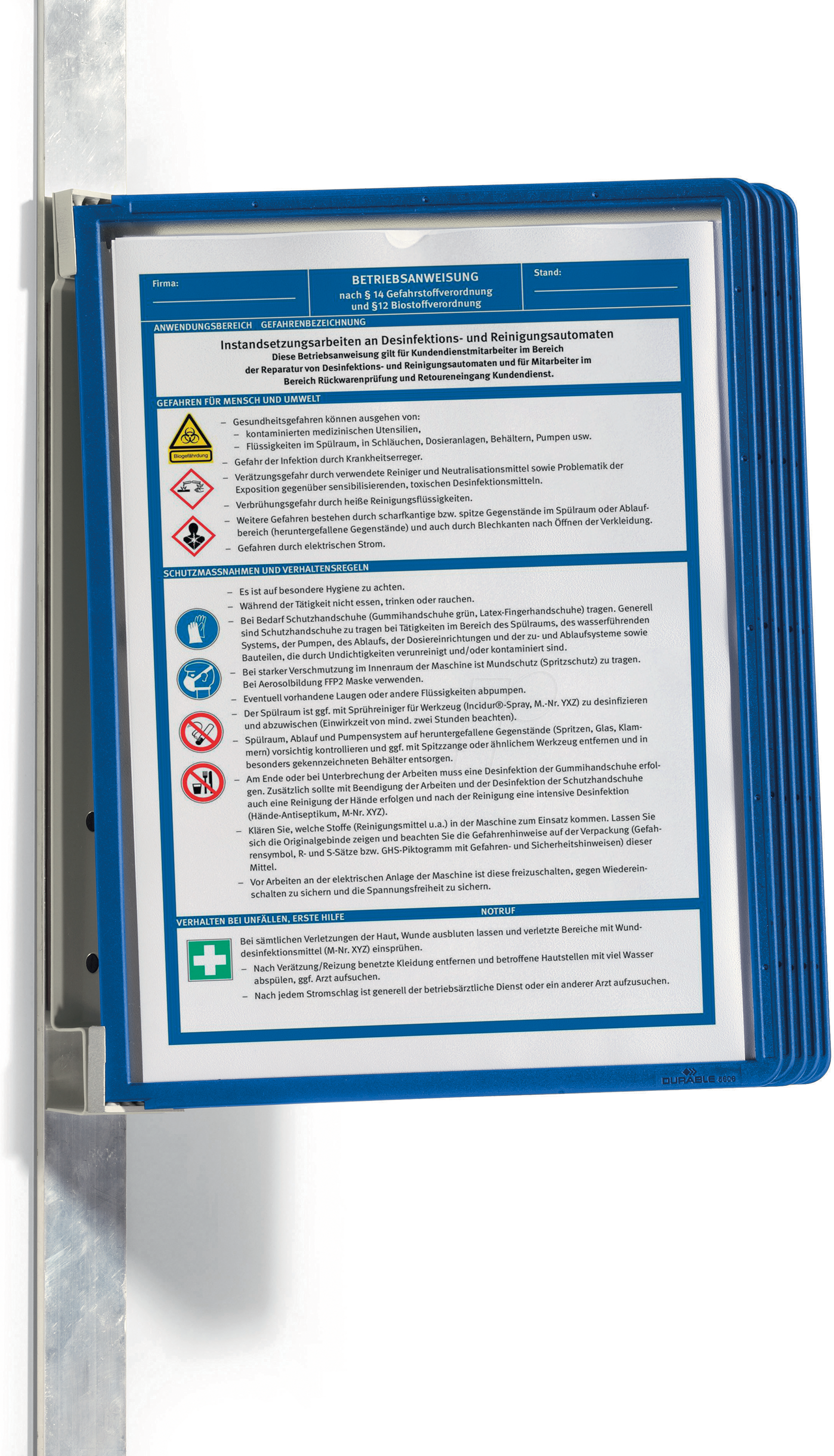 DURABLE 591407 - Sichttafelsystem VARIO® MAGNETIC WALL 5, Set