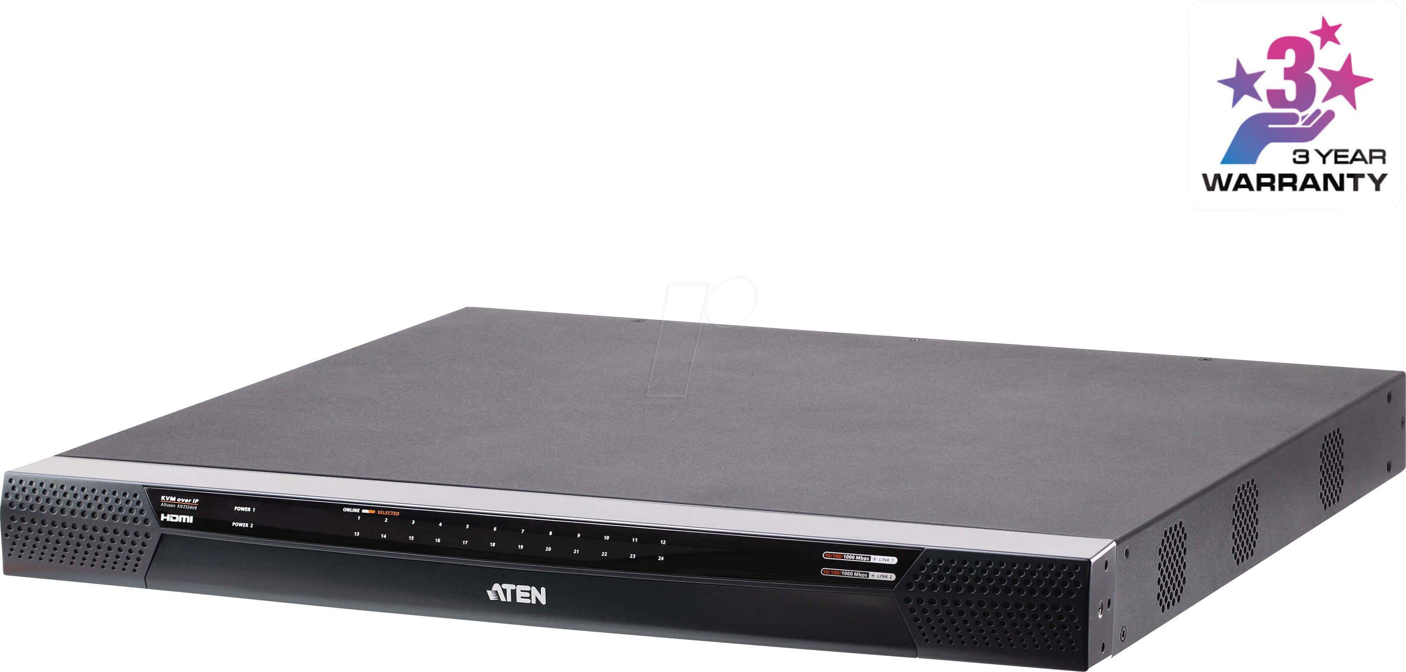ATEN KN2124VB - 24-Port KVM Over IP Switch, DVI, USB